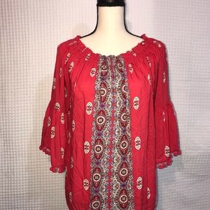 Grand & Greene PomPom Sleeve Blouse